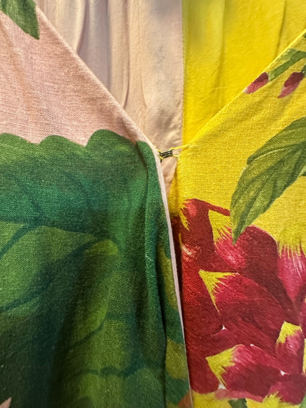 Farm Rio Mixed Prints Linen Blend Wrap Midi Dress – Multi (Size M) - Picture 5 of 10